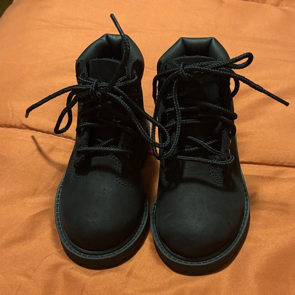 Timberland Kids Black Lace-Up Boots
